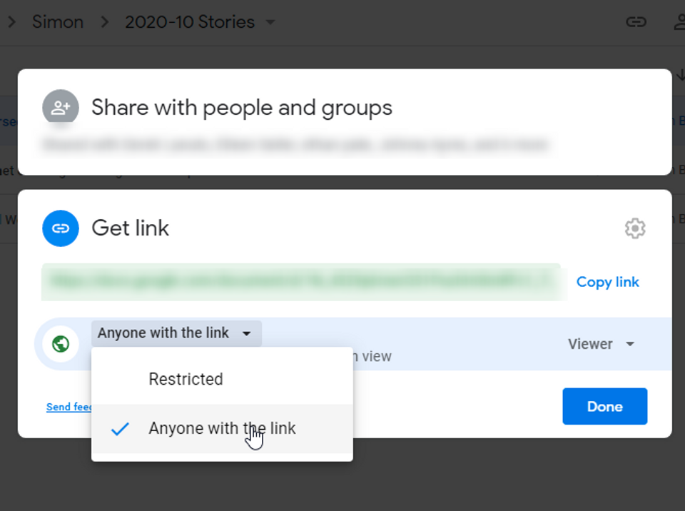 Googleドライブのファイルにアクセスした人リスト