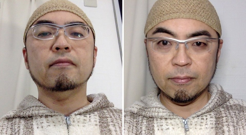 左:スタンドなし、右:スタンドあり。その差は歴然!