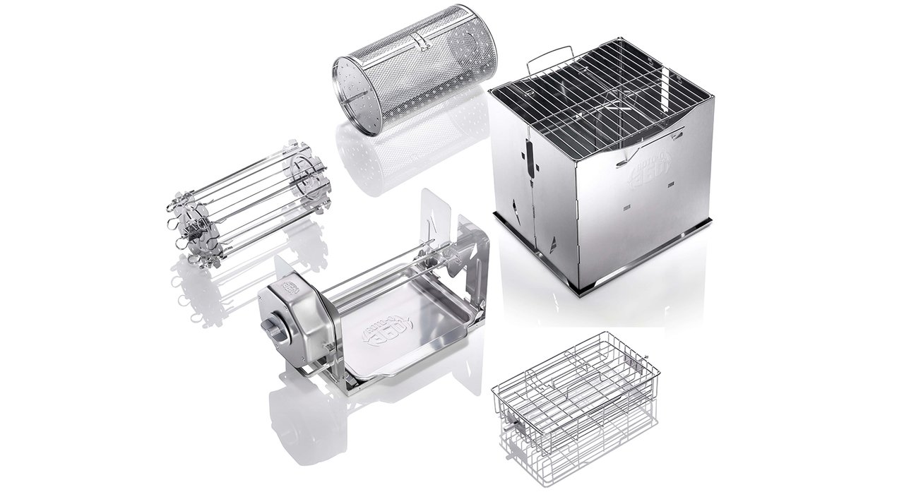 電源不要だからアウトドアもOK! ぐるぐるロースト料理を楽しめる調理器