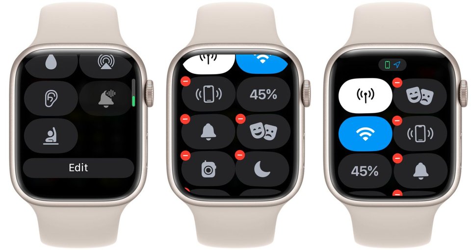 Apple Watchのコントロールセンターを編集